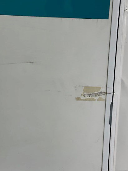 caravan aluminium side panels damage